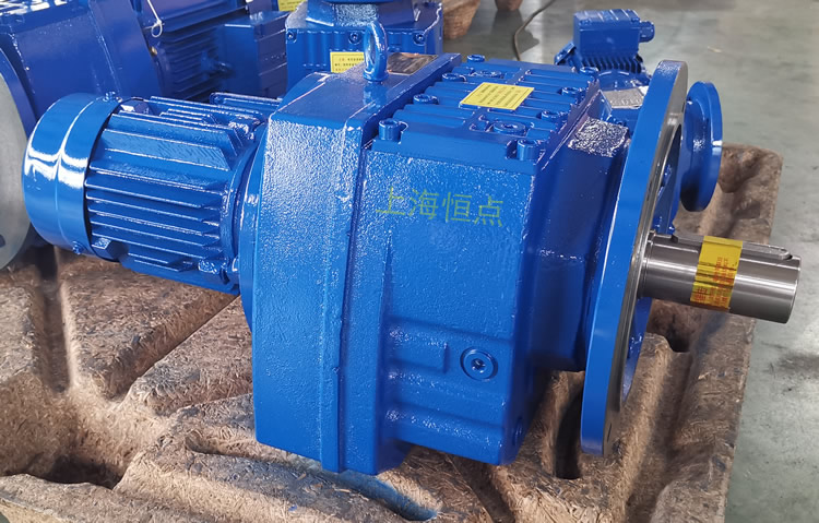 RF87減速機，立式安裝，輸入配電機，實物照片如下