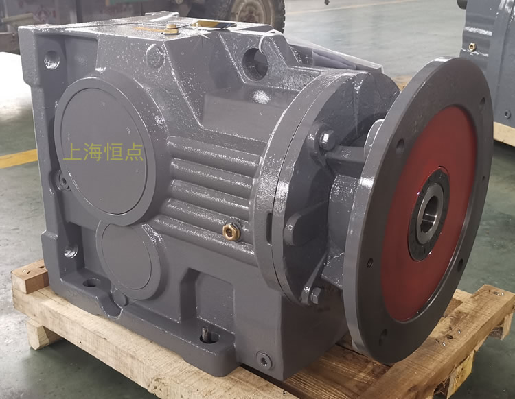 K97減速機，輸入配電機法蘭端蓋，右輸出單軸，實物圖如下