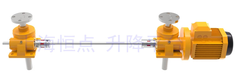 SWL系列直線型升降平台，電機直聯側放實物圖